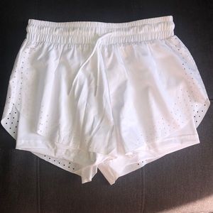 White running shorts